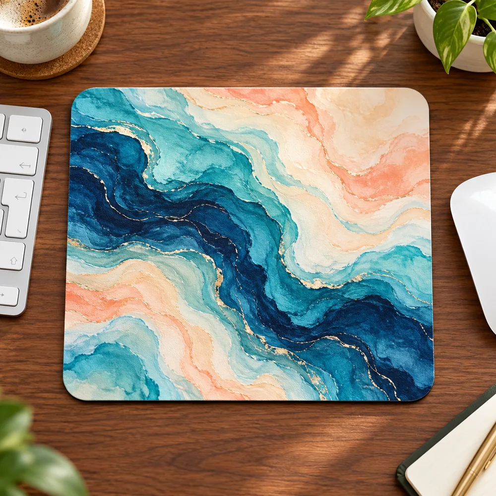 Mouse pad with a printed design